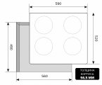 Панель стеклокерамическая индукционная 4-х комфорочная LEX EVI 640-2 BL